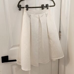 Express shimmer midi pleated skirt